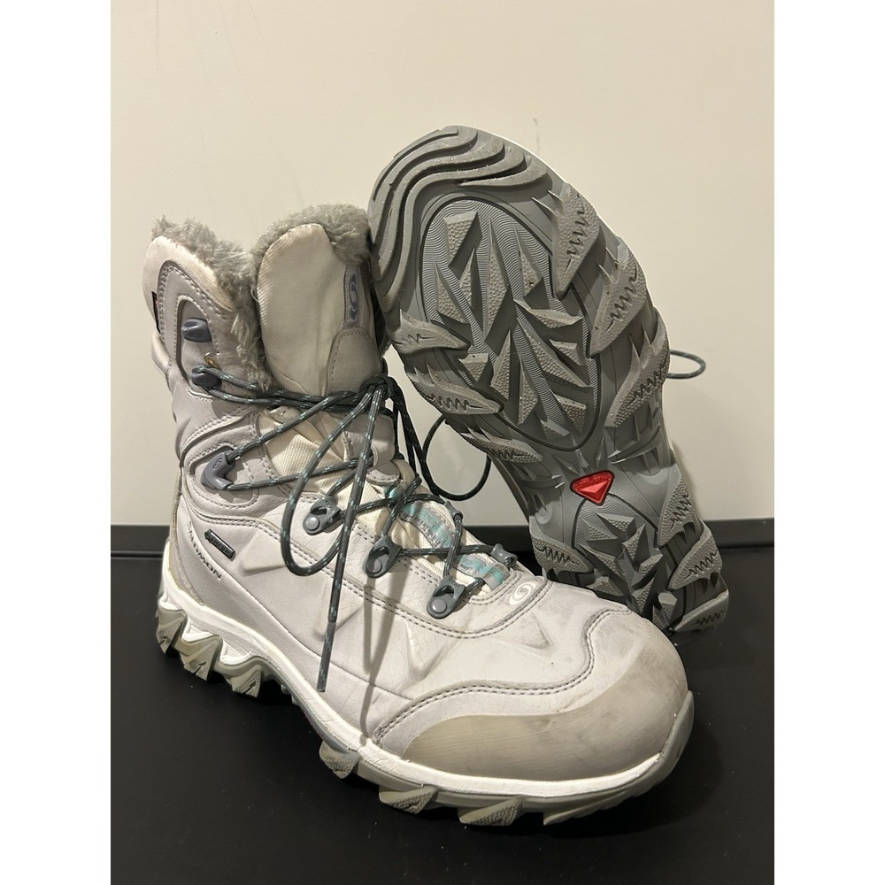 Salomon Nytro GTX Gore-Tex Winter Boots Womens 8.5 Climatherm Gray 366747
